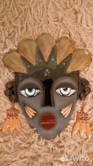 Маска.вождь.сувенир.картина.панно.чеканка