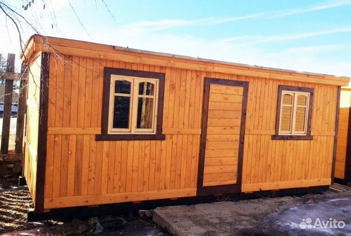 Большая дачная бытовка, размером 2,3*6,8м (распашо