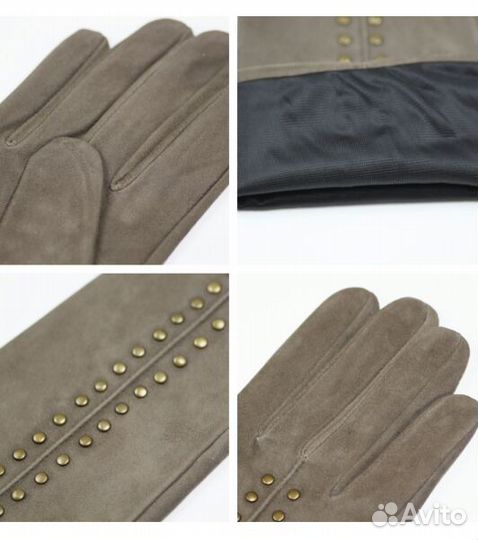 Перчатки длинные новые натуральная кожа (замша)