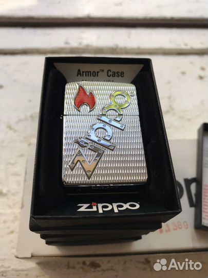 Zippo Armor Bolted с логотипом