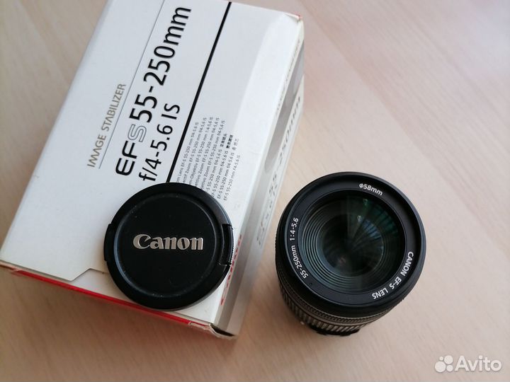 Объектив canon ef s 55 250mm f 4,5-5,6 is