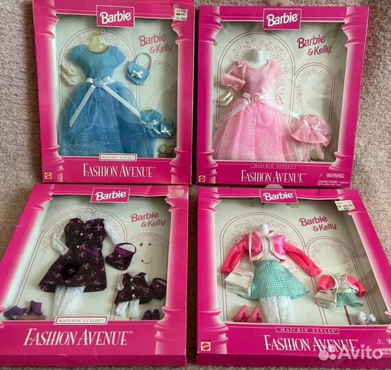Barbie & Kelly Fashion наборы одежды Барби и Келли