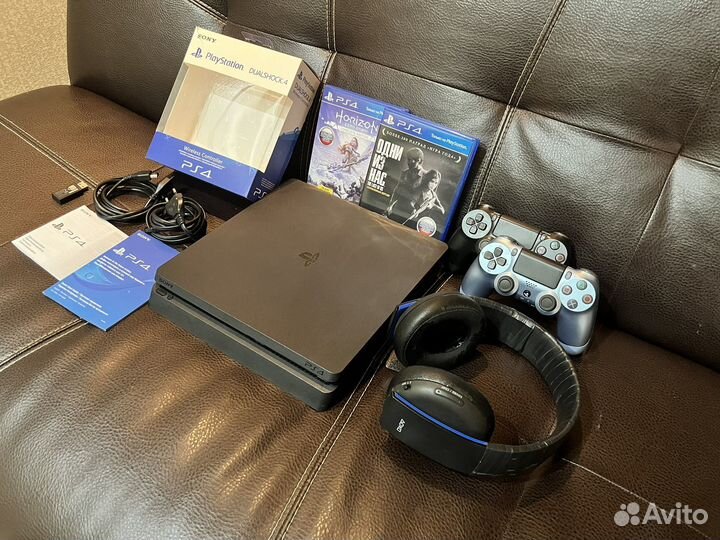 Sony playstation 4 slim 1tb с играми