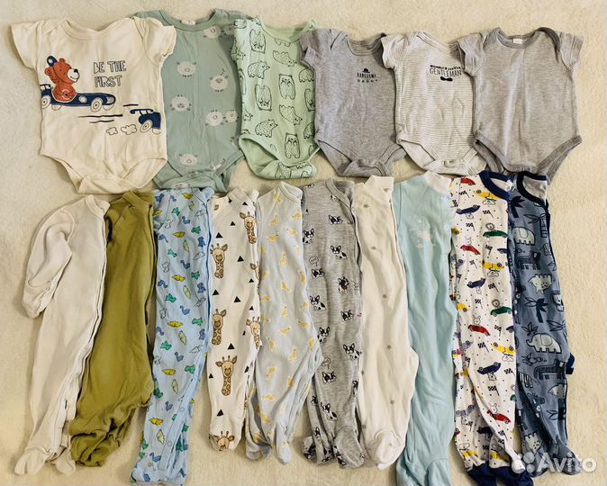Вещи пакетом на малыша 0-6 месяцев