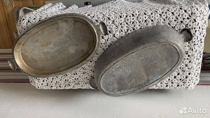 Старинная латка жаровня утятица гусятница