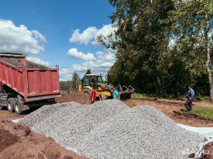 Щебень \ Земля мраморный разной фракции от 3кубов