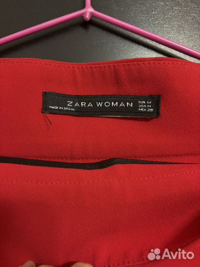 Брюки красные zara