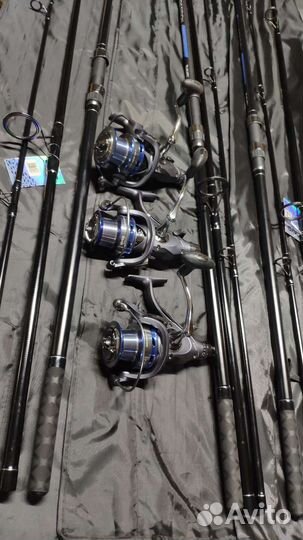Комплект для ловли карпа катушки+удочки