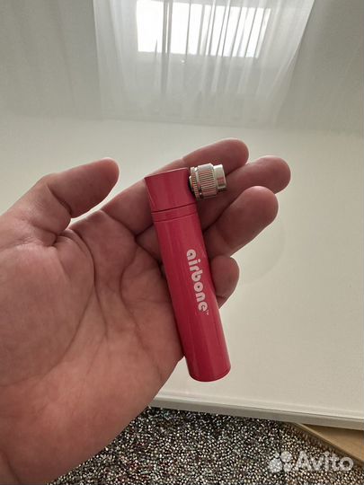 Ручной велонасос Mizumi AirBone, металл, розовый