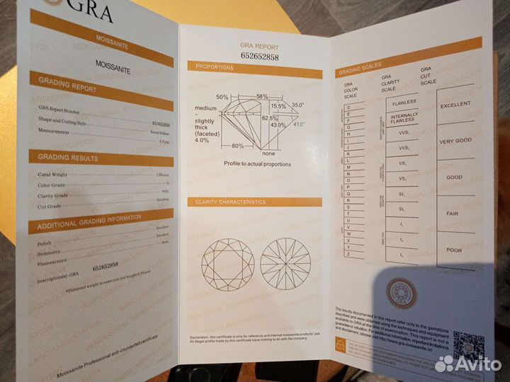 Кольцо с муассанитом