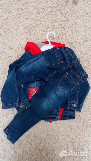 Джинсовый костюм 3-4 года