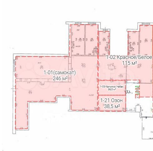 Торговое помещение с арендаторами, 595.4 м²