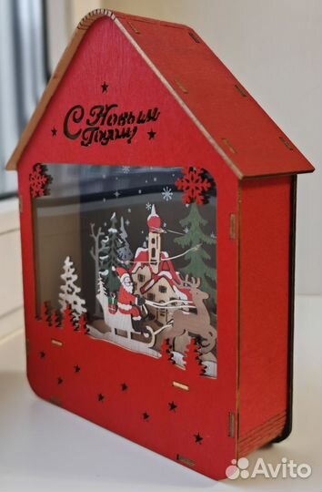 Новогодний домик с подсветкой