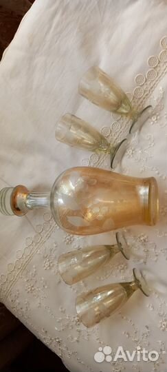 Штофы и графины СССР цветное стекло