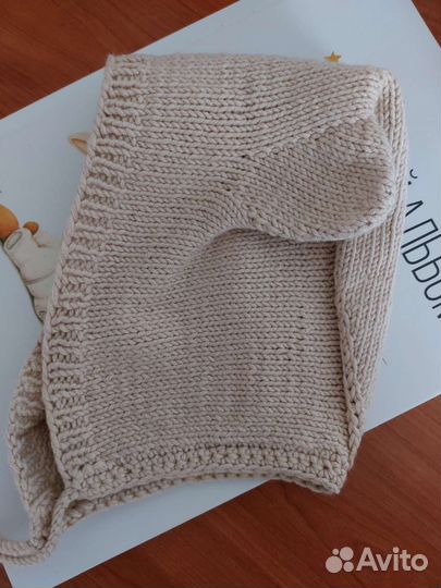 Шапка чепчик с ушками (медвежонок)