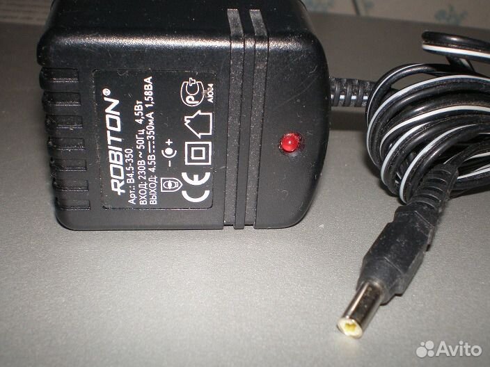 Адаптер сетевой 4,5V 0,35A B4.5-350 Robiton