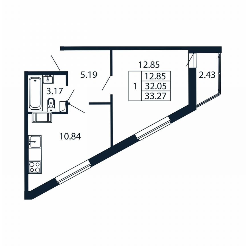 1-к. квартира, 34,5 м², 6/12 эт.