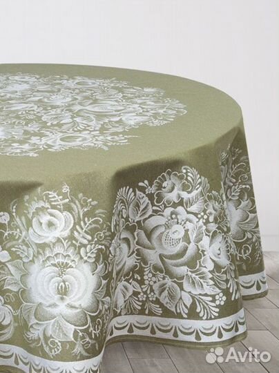 Скатерть жаккардовая т-синяя