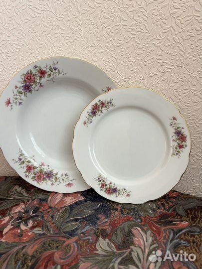 Набор Тарелка глубокая плоская Фарфор Япония