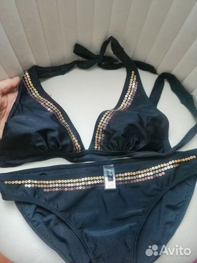 Купальник женский раздельный черный