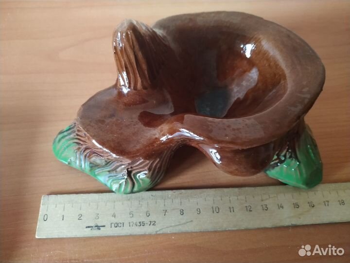 Пепельница керамика Лесной пенёк