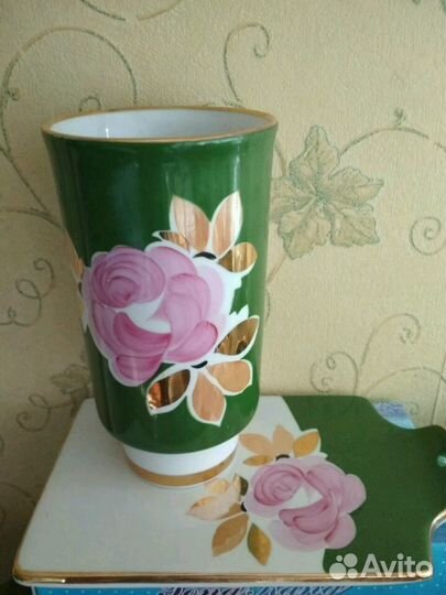 Ваза,сырная доска Дулёво СССР