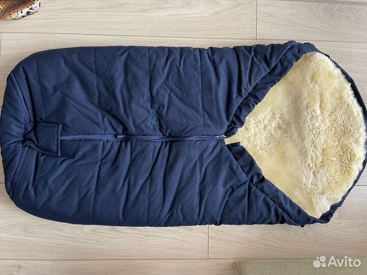 Зимний конверт в коляску натуральная овчина Medisa