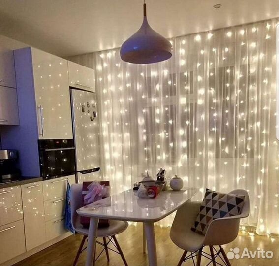 Гирлянда Штора Занавес