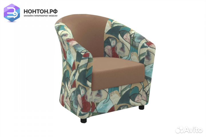 Кресло Глория-Эконом-2 с цветочным принтом