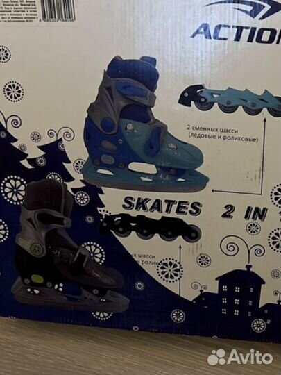 Коньки ролики 2 в 1