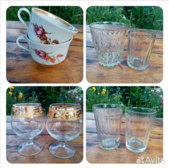 Посуда: тарелки, кружки, стаканы