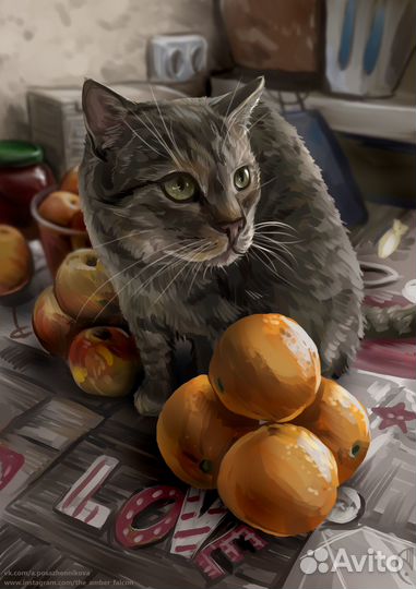 Портрет домашнего питомца по фото