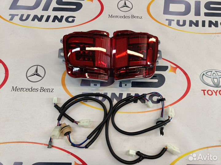 Стопы в задний бампер Land Cruiser 200 LED красные