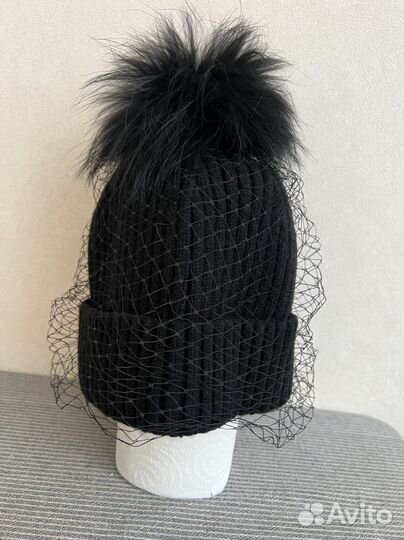 Шапка с вуалью