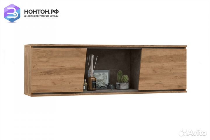 Антресоль Соренто дуб крафт / бетон темный