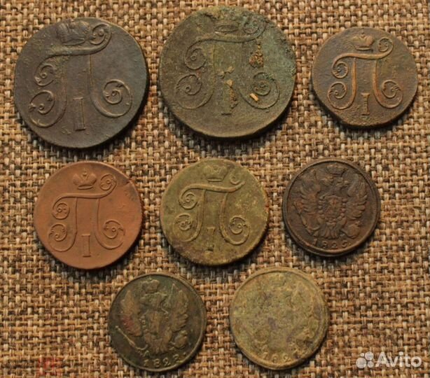 2 копейки копейка 1797г, 1798 г, 1800 г, 1801год