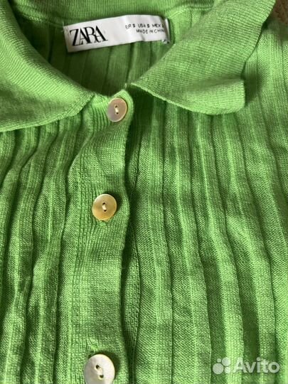 Кардиган /джемпер /поло в рубчик Zara S
