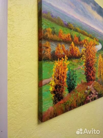 Волга,протока (картина маслом)