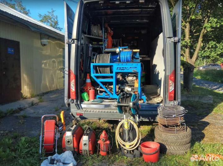 Прочистка канализации.устранение засоров.чистка