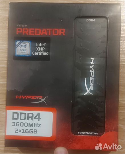 DDR4 3600MHz 32Gb (2x16Gb) HyperX Predator
