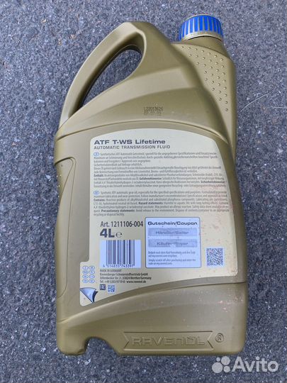 Масло АКПП 4 л Ravenol ATF T-WS Lifetime