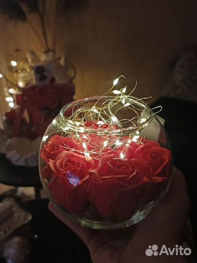 Мыльнве розы в шаре