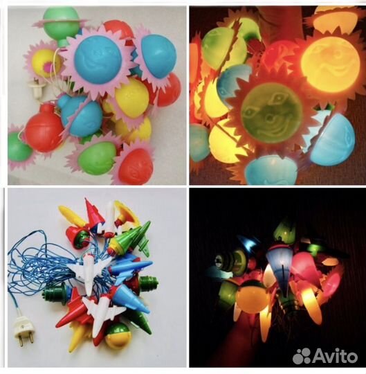 Гирлянда СССР елочные игрушки