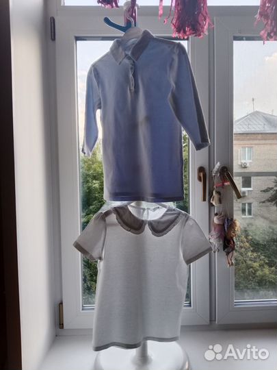 Блузки школьные трикотажные на рост 134