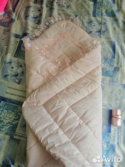 Конверт на выписку для девочки зимний