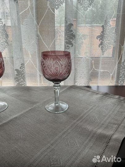 Бокалы фужеры марганцевое стекло. Германия