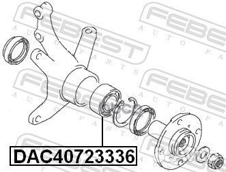 Подшипник ступицы колеса перед прав/лев DAC