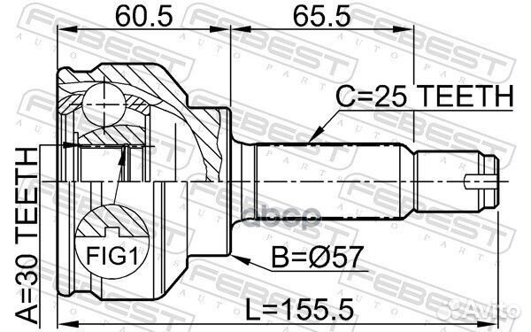 ШРУС наружний mitsubishi Lancer 9/Cedia USA FEB