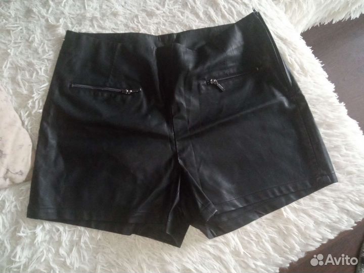 Шорты из эко кожи