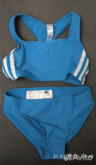 Adidas новый детский купальник 128